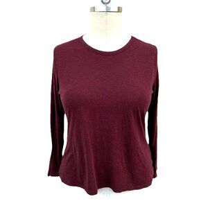 Banana Republic - Women's XL Long Sleeve Tee Shirt Crew Neck Dark Brown